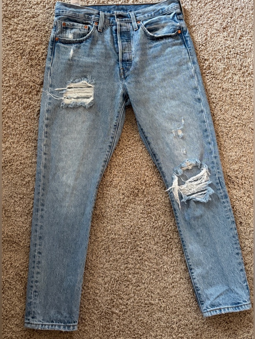 Women’s Distressed Light Blue Jeans
